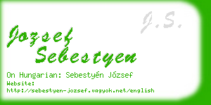 jozsef sebestyen business card