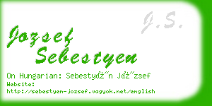 jozsef sebestyen business card
